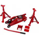 Sada pojízdného zvedáku, stavitelné podpěry (pár) a bezpečnostního klínu (p