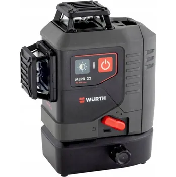 Měřící laser Křížový laser Wurth MLPR 22, 70 m, červený, 3 paprsky, samonivelační, 360°