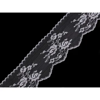 Krajka Silonová krajka šíře 65 mm METRÁŽ - 1 bílá