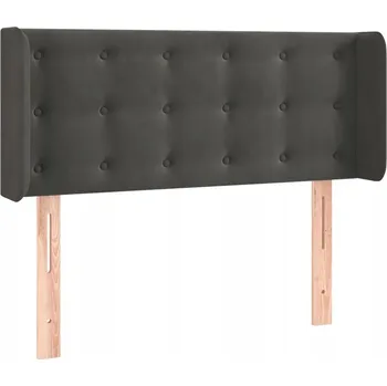 Čelo postele samet tmavě šedé 103x16x78/88 cm