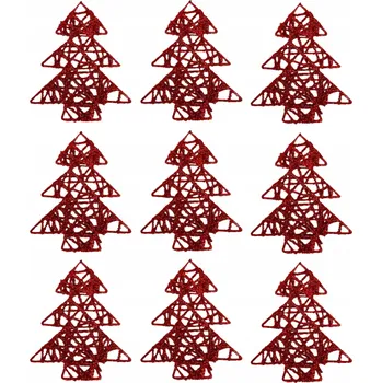 Vánoční dekorace Sady Vánoční stromek 10 cm 9 ks