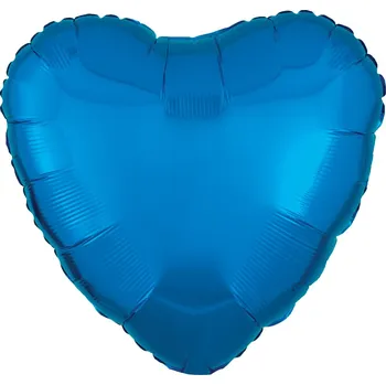Fóliový balónek srdce modré 43 cm