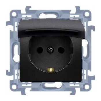 Elektrická zásuvka Elektrická Zásuvka zásuvka Kontakt-simon černá