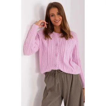 Dámský svetr Svetr se zapínáním na knoflíky model 46299 barva lila
