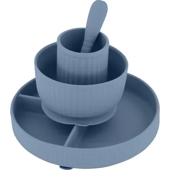 dětská jídelní sada Mikk-Line jídelní set 5005 - Faded Denim