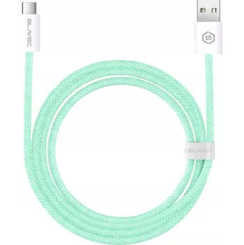 Datový kabel Kabel Blavec USB - USB typ C 1 m zelený
