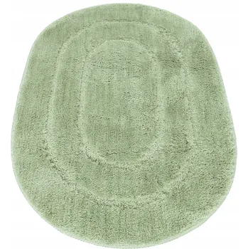 Koupelnová předložka KOUPELNOVÁ PŘEDLOŽKA KULATÝ PROTISKLUZOVÁ VELKÁ MĚKKÁ PRATELNÁ 50x80 cm