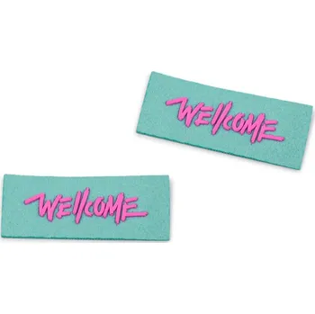 Nášivka Nášivka / štítek softshell 3D potisk 10 kusů - 2 tyrkys světlá