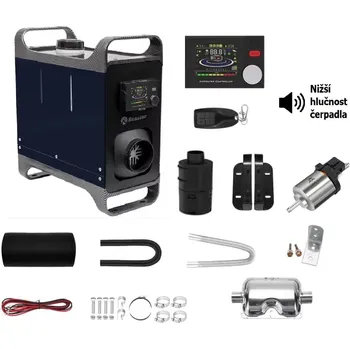 XL-AIRD V41 Nezávislé topení 8kW - přenosné, černý vylepšený LCD ovladač s Bluetooth, 12V nebo 24V atomatická volba, barva modrá