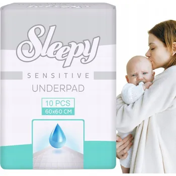 Inkontinenční podložka ABSORPČNÍ HYGIENICKÉ PODLOŽKY 10 ks 60x60 PODLOŽKA JEDNORÁZOVÁ SLEEPY