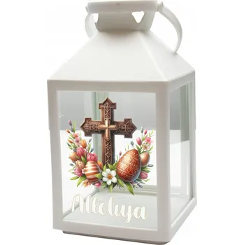 Svíčka HŘBITOVNÍ SVÍČKA NA Velikonoce BÍLÝ VELIKONOČNÍ NA HROB SVÍTILNA PRO BABIČKU DĚDEČKA