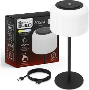 Lampička Stolní LED lampička s dotykovým ovládáním, akumulátorová, stmívatelná, 3 barvy světla - i pro zahradu