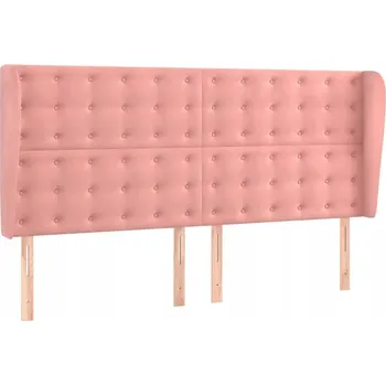 Čelo postele sametové růžové 203x23x118 cm