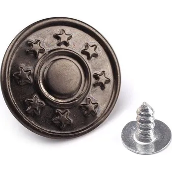 Knoflík Riflový knoflík velikost 26" 10ks - 8 staromosaz