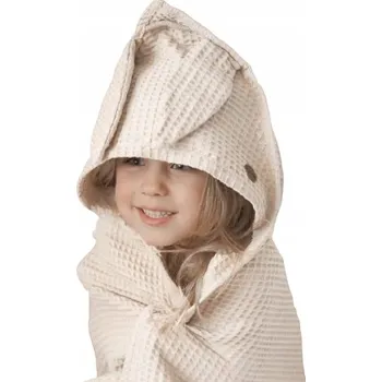 Muminky deka s kapucí 100 x 100 cm béžová