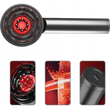 IP kamera MASAŻER GŁOWY ELEKTRYCZNY 3W1 S APLIKÁTOREM VCIREK A SVĚTELNOU TERAPIÍ, ŠEDÝ