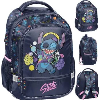 Školní batoh Školní batoh vícekomorový Lilo a Stitch Paso fialový, modrý, vícebarevný 19 l