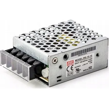 Bezpečnostní kamera Napájecí zdroj Mean Well 15V 1A 15W RS-15-15