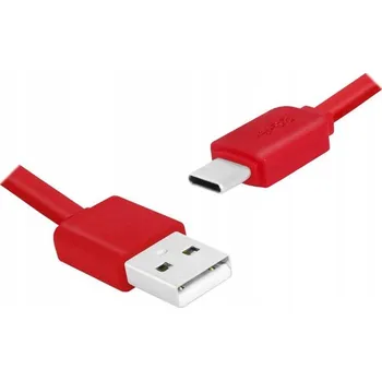 Datový kabel Kabel USB - USB-C LTC LX8482 červený 1m