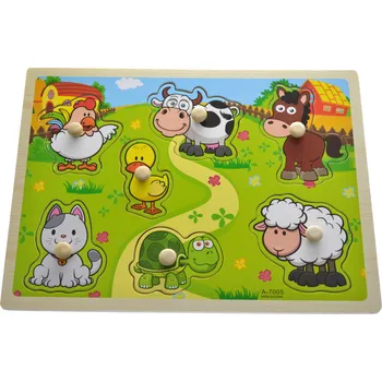 ostatní stavebnice VZDĚLÁVACÍ VELKÉ DŘEVĚNÉ STAVEBNICE DOMÁCÍ ZVÍŘATA