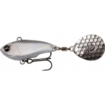 Umělá nástraha SAVAGE GEAR - Wobler Fat tail spin sinking, 6,5cm / 16g - White silver