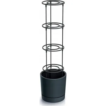 Květináč plast šedý Prosperplast 29,2 cm x 29,2 x 28,3 cm