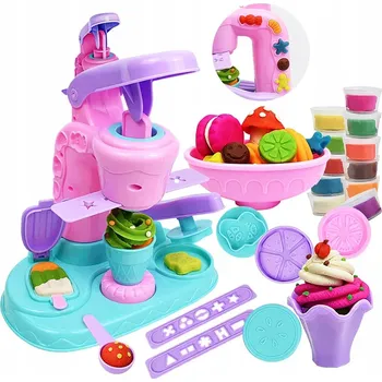 Modelovací hmota Zmrzlinárna Sada na výrobu zmrzliny Modelína 12 barev + 12 doplňků