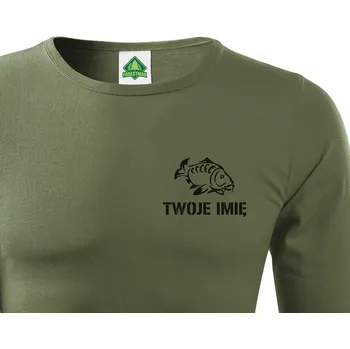 Pánské tričko Tričko ForestMax Longsleeve Forestmax Kapr č. 4 + Vaše jméno dlouhý rukáv vel. S