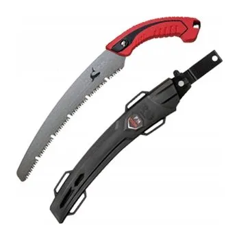 Ruční pilka Zahradní pilka prořezávací zahnutá s pouzdrem na opasek - 7TPI rychlý řez 300 mm JAPAN