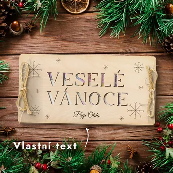 Dřevia Dárková obálka na peníze - VESELÉ VÁNOCE, s věnováním