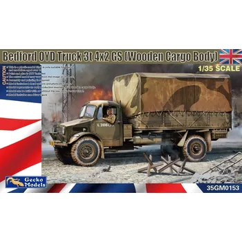 Plastikový model Gecko Models 1/35 Bedford OYD Truck 3t 4x2 GS (Wooden Cargo Body)