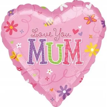 Balónek Fóliový balónek Den matek Love You Mum 43 cm