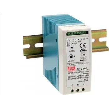 Záložní zdroj na DIN lištu 40W 27.6V 1.45A. 27.6V 0.5A