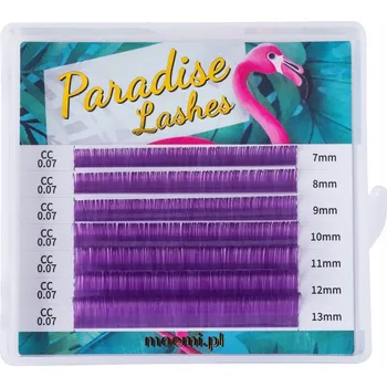 Umělé řasy Barevné řasy Violet Paradise Lashes Moemi D 0.07 MIX (7-13mm)