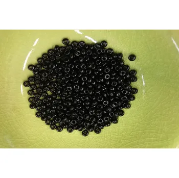 Dětské navlékací korálky Korálky PRECIOSA rokajl vel.8/0 - černá lesklá - 10g