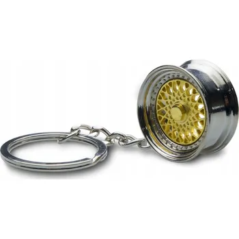 Přívěsek na klíče - lité kolo, zlaté