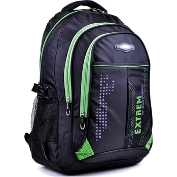 Sportovní batoh Pevný pánský BATOH Černý ZELENÝ Studentský Školní Batoh Bag Street EXTREM