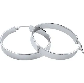 Náušnice Zlaté kruhové náušnice s lesklým povrchem 40x6 mm