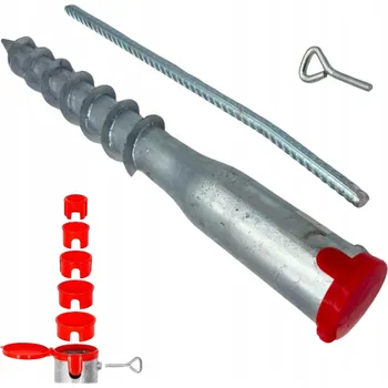 Vrták Závrtná kotva / základna pro slunečník, sušák, pergolu Vrták OCELOVÁ do ZEMĚ