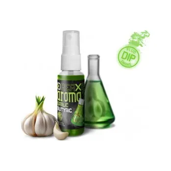 Návnadové aroma Delphin Dipovací sprej AromaX 30ml /Česnek-Butyric/fluo zelená
