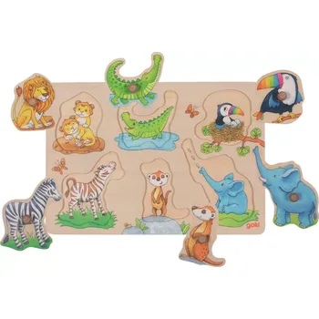 Dřevěná hračka Goki dřevěná vkládačka maminka a mládě