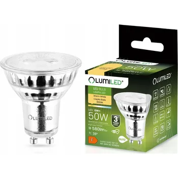 Žárovka LED žárovka GU10 Reflektor PAR16 6W = 50W 580lm 3000K Teplá bílá 38° LUMILED