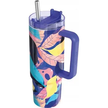 Termohrnek Quokka Vibe Smartgrip, Nerezový termo pohár Midnight Forest, 880ml, 40370