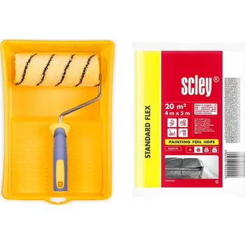 Malířský váleček Malířská sada Hardy: váleček 25 cm, rukojeť 2K, vanička, fólie