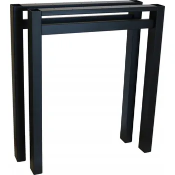 Jídelní stůl Kovové nohy A pro stůl Loft Industrial černé 60x72 cm Profil 6x4cm 2 ks