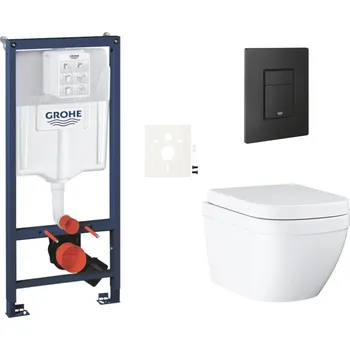 Klozet Grohe Závěsný wc set do lehkých stěn / předstěnová montáž Euro Ceramic SIKOGRSEUEKF0