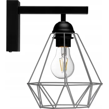 Nástěnné svítidlo Nástěnné svítidlo loft drátěné DIAMANT šedé