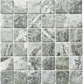 Dlažba KERAMICKÁ MOZAIKA, ŠEDÁ DLAŽDICE SE VZOREM 48X48