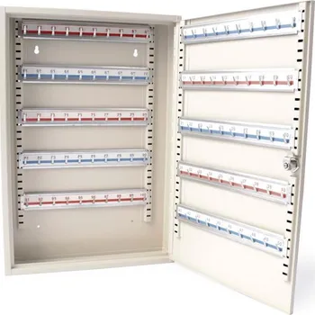 Skříňka na klíč SKŘÍŇKA NÁSTĚNNÁ KAZETA NA KLÍČE (100 KUSŮ) + ŠTÍTKY BÍLÁ