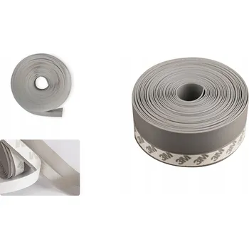 Obraz SILIKONOVÁ páska na DVEŘE OKNA těsnění proti chladu a průvanu - šedá. 35mm x 3M